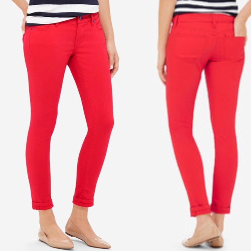 The Limited Denim Red Skinny Ankle Jeans Sz. 10